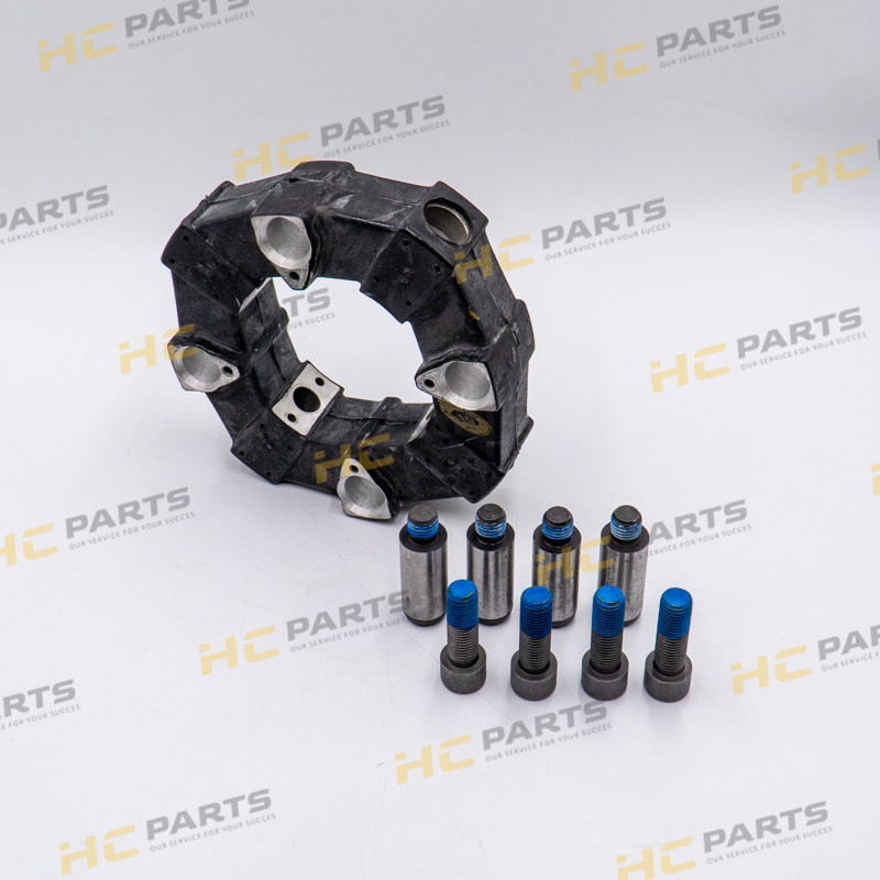 JCB Pump coupling - rubber and bolts - JS CENTA