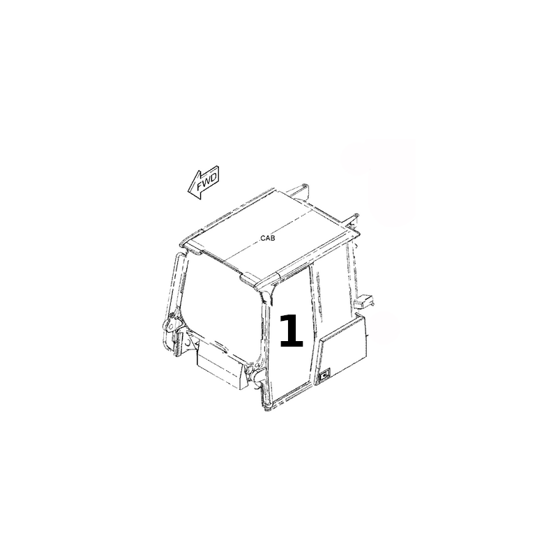СТЕКЛО ДВЕРИ ЛЕВАЯ СТОРОНА ШЕЛКОГРАФИЯ CAT 953K ГУСЕНИЧНЫЙ ПОГРУЗЧИК 3986096