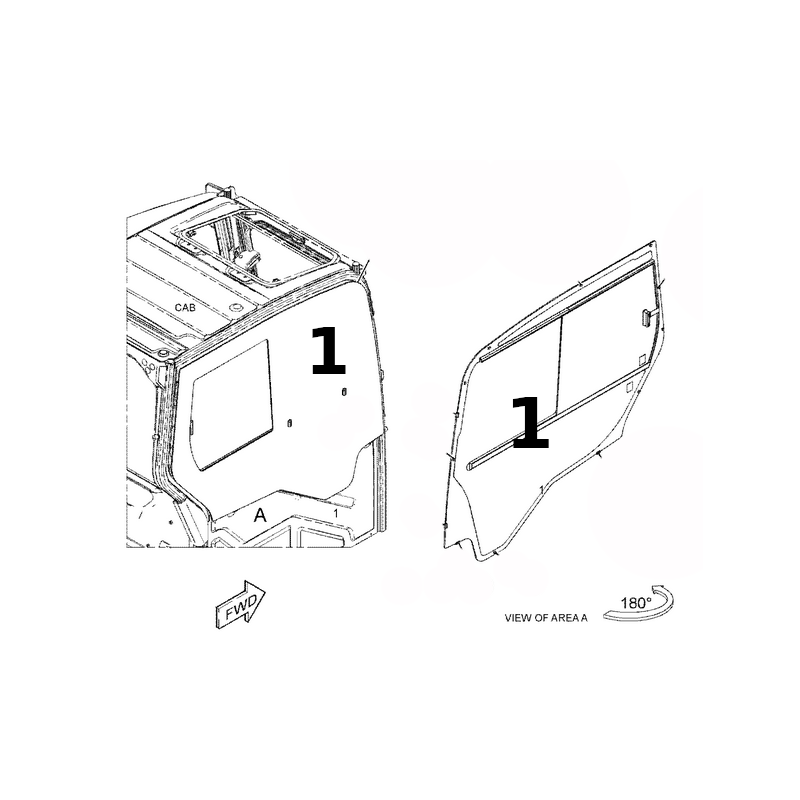 ЭКСКАВАТОР ГУСЕНИЦЫ 308.5 5441668 ПЕЧАТАНИЯ ЭКРАНА СТОРОНЫ СТЕКЛА ПРАВЫЙ