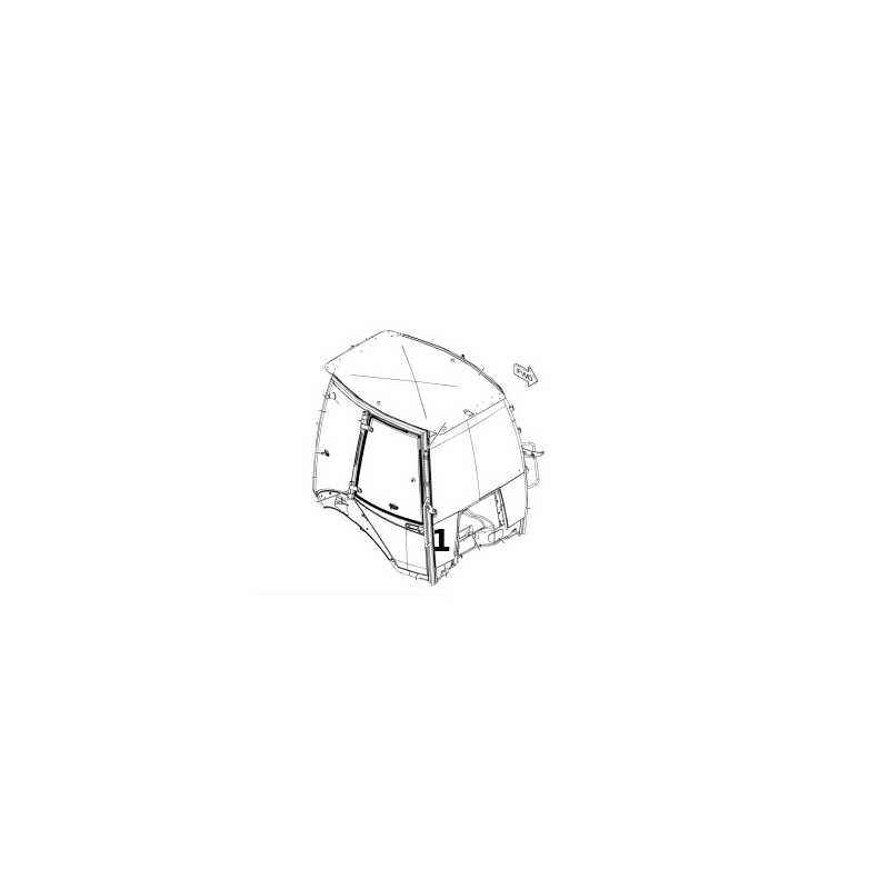 ВЕТРОВОЕ СТЕКЛО НИЖНЯЯ ПРАВАЯ СТОРОНА ШЕЛКОГРАФИЯ ЭКСКАВАТОР-ПОГРУЗЧИК CAT 416FST 422F 3807827
