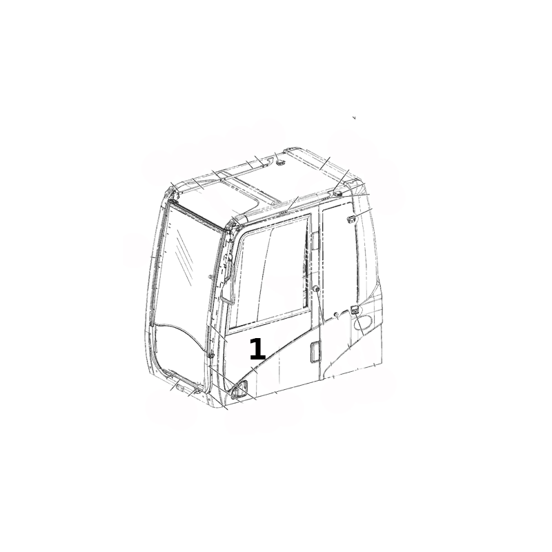 СТЕКЛО ДВЕРИ НИЖНЯЯ ШЕЛКОГРАФИЯ КОЛЕСНЫЙ ЭКСКАВАТОР CAT MH3027 2609296