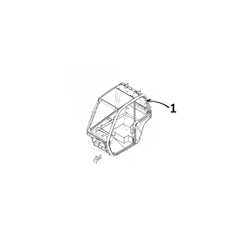 ЗАДНЕЕ СТЕКЛО ФИКСИРОВАННАЯ ШЕЛКОГРАФИЯ CAT ТЕЛЕСКОПИЧЕСКИЙ ПОГРУЗЧИК TH357D 4736835