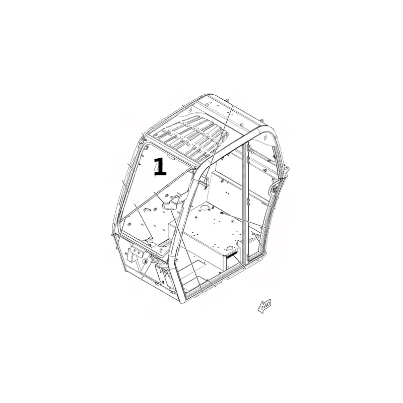 БОРТОВОЕ СТЕКЛО ПРАВАЯ СТОРОНА ШЕЛКОГРАФИЯ CAT ТЕЛЕСКОПИЧЕСКИЙ ПОГРУЗЧИК TH336 3153753