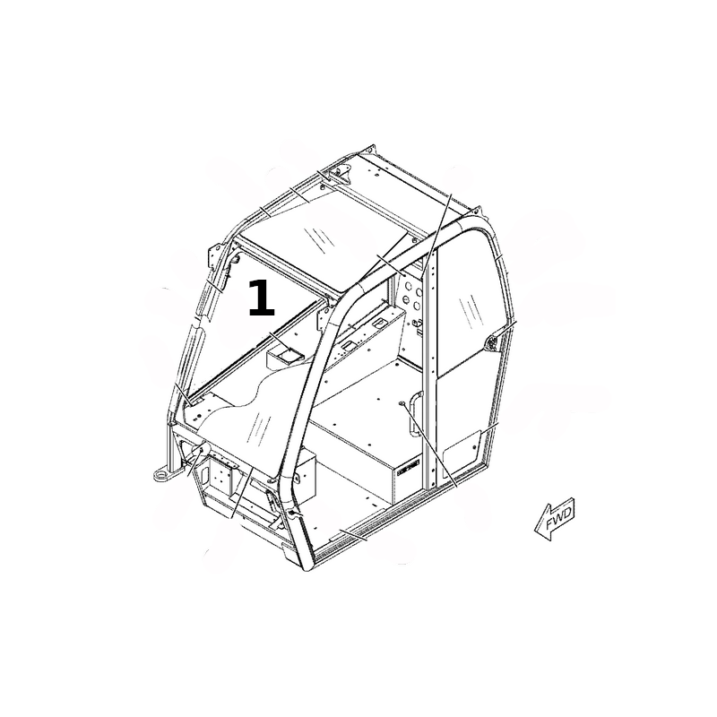 БОРТОВОЕ СТЕКЛО ПРАВАЯ СТОРОНА ШЕЛКОГРАФИЯ CAT ТЕЛЕСКОПИЧЕСКИЙ ПОГРУЗЧИК TH314D 4592736