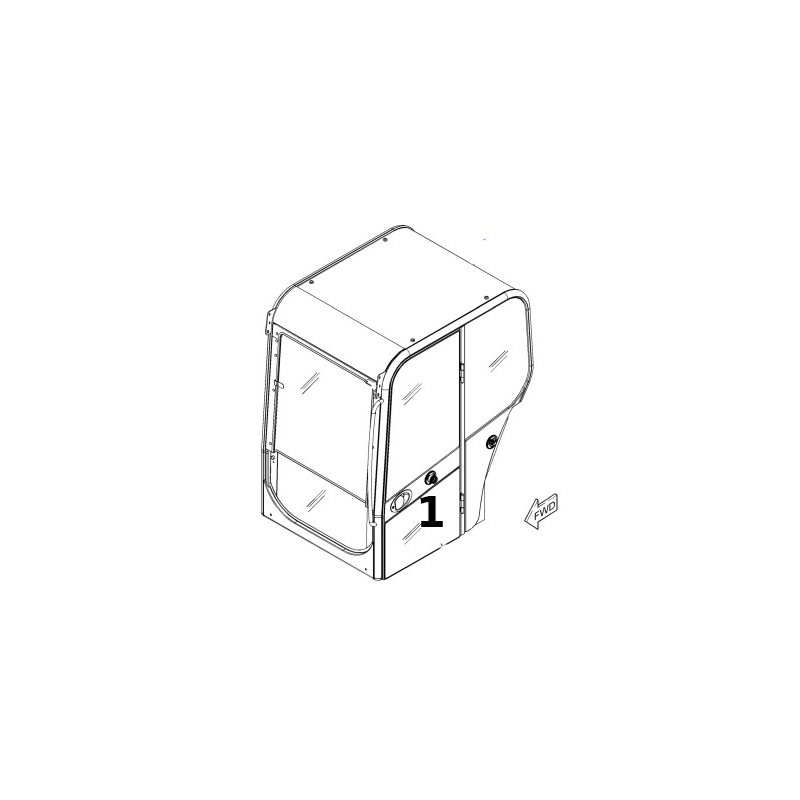 Стекло двери нижняя левая сторона шелкография мини экскаватор CAT 301.6 C 301.8 C302.5c 2501013