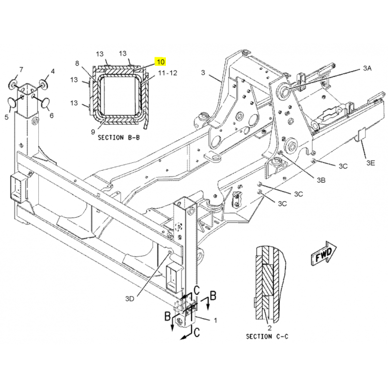 СТАБИЛИЗАТОР СКОЛЬЖЕНИЯ CAT ЭКСКАВАТОР-ПОГРУЗЧИК 17MM