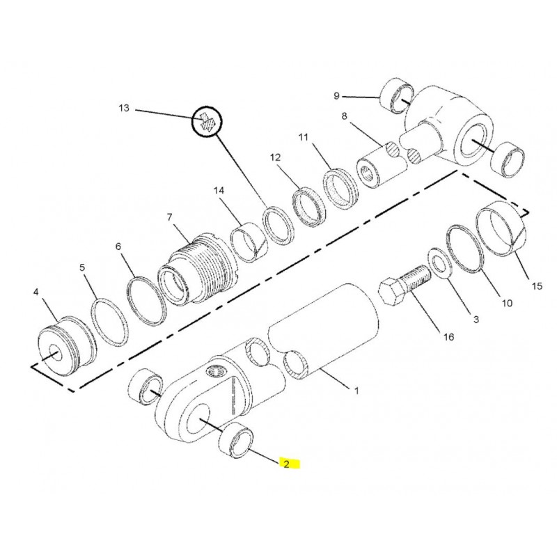 Втулка цилиндра привода ковша экскаватора-погрузчика CAT