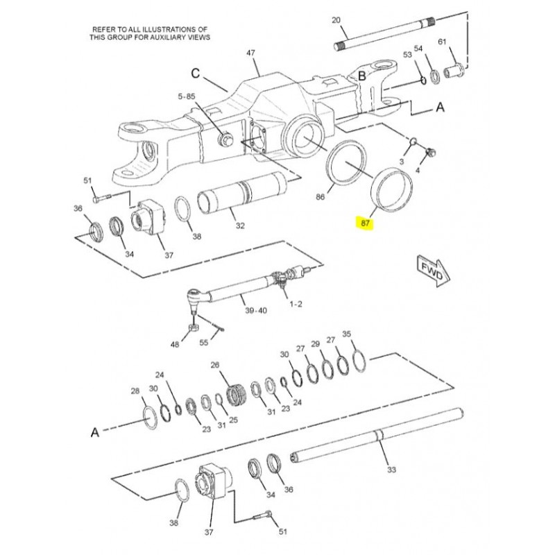 КОЛЬЦО ПОДВЕСКИ МОСТА CAT ЭКСКАВАТОР-ПОГРУЗЧИК