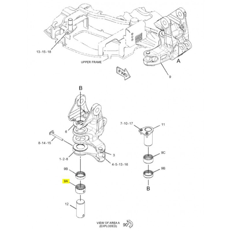 ВТУЛКА CVA СКОЛЬЖЕНИЯ ЗАДНЕЙ БАБКИ CAT 303.5 C