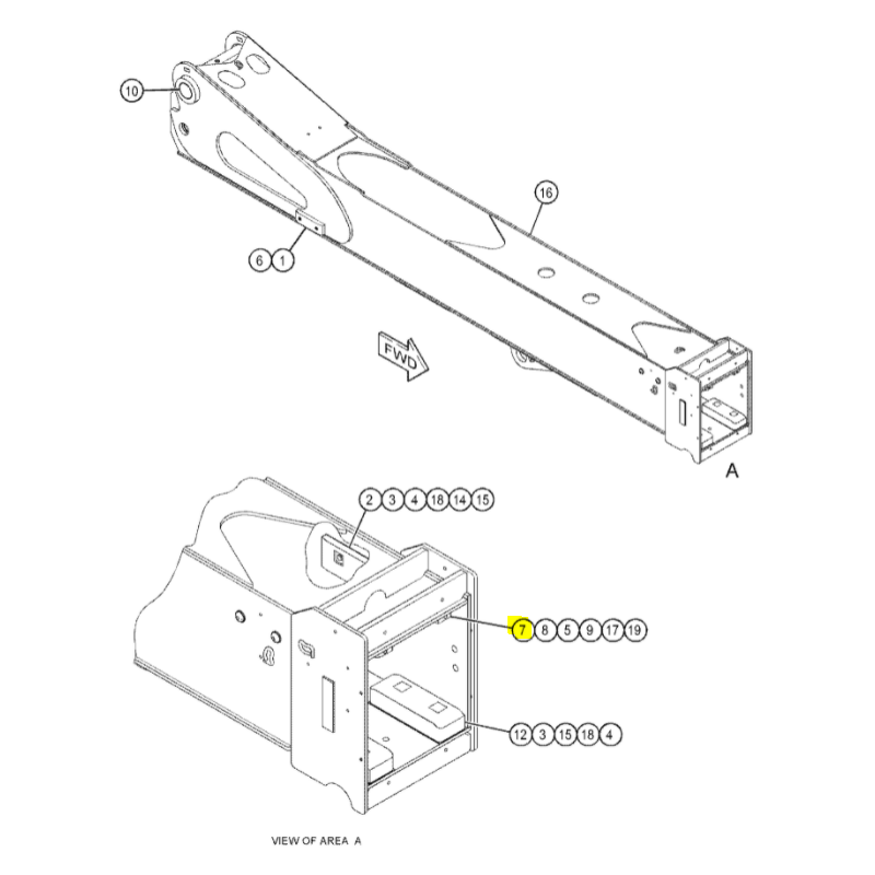 СКОЛЬЗЯЩАЯ РУКА ВЫДВИЖЕНИЯ ОРИГИНАЛ CAT TELEHANDLER
