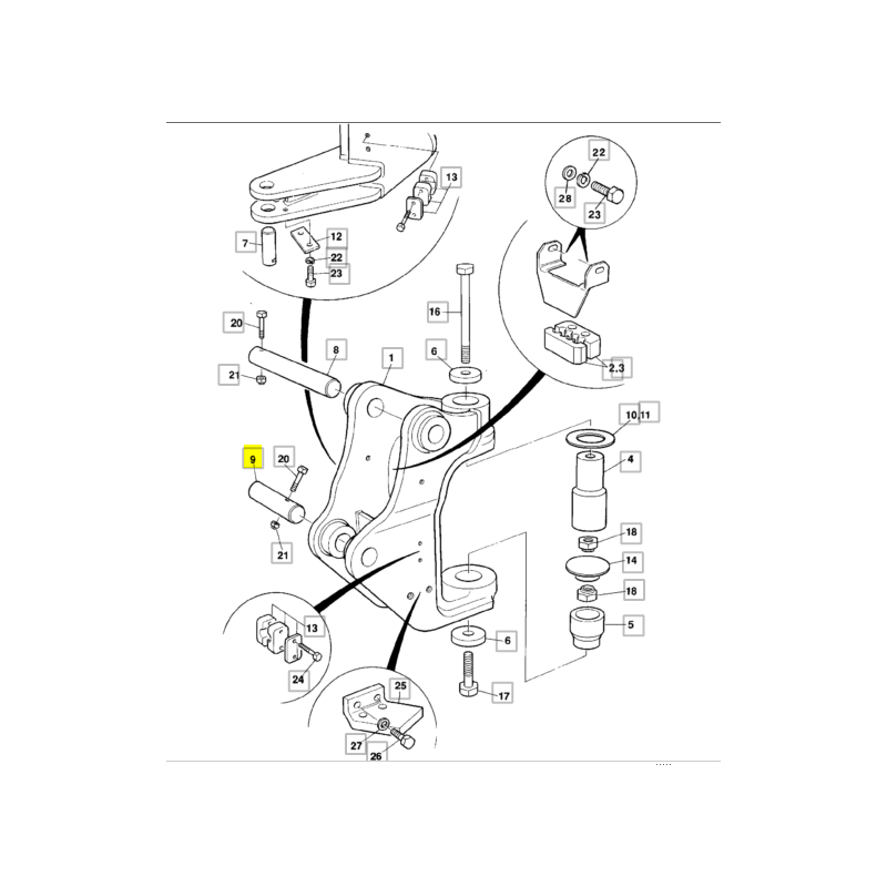 CVA PIN BOOM ПРИВОД JCB МИНИ-ЭКСКАВАТОР
