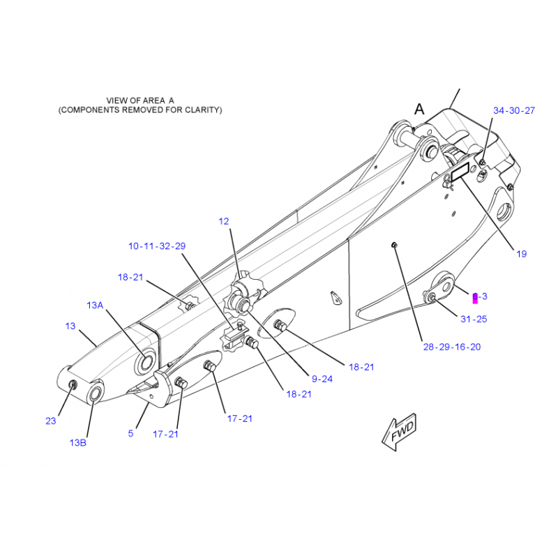 Штифт для соединения палки с BOOM CVA CAT 428F 400x60 мм