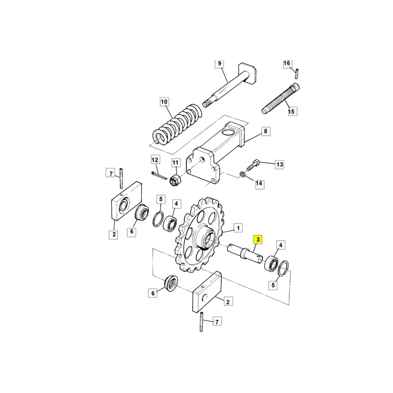 РОЛИК НАТЯЖНОГО КОЛЕСА / JCB