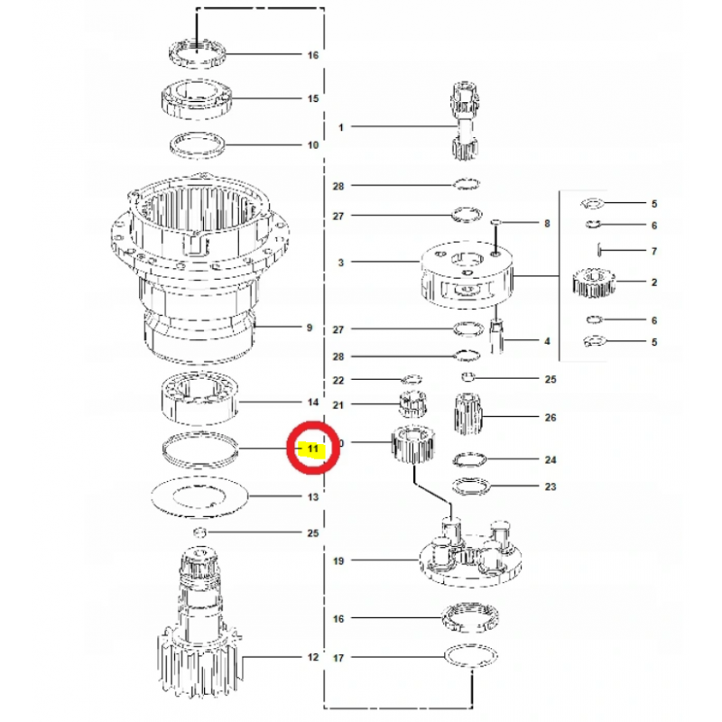 УПЛОТНЕНИЕ ПОВОРОТНОГО СТОЛА CAT ЭКСКАВАТОР