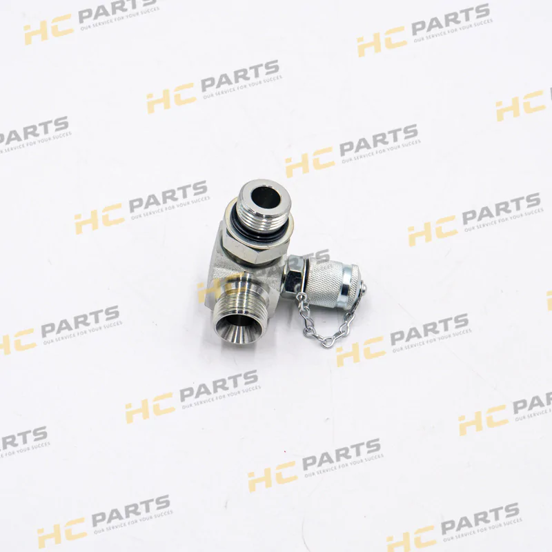 JCB Угловой переходник с контрольной точкой 7/8SAE x 5/8BSP - AZERI PARTS