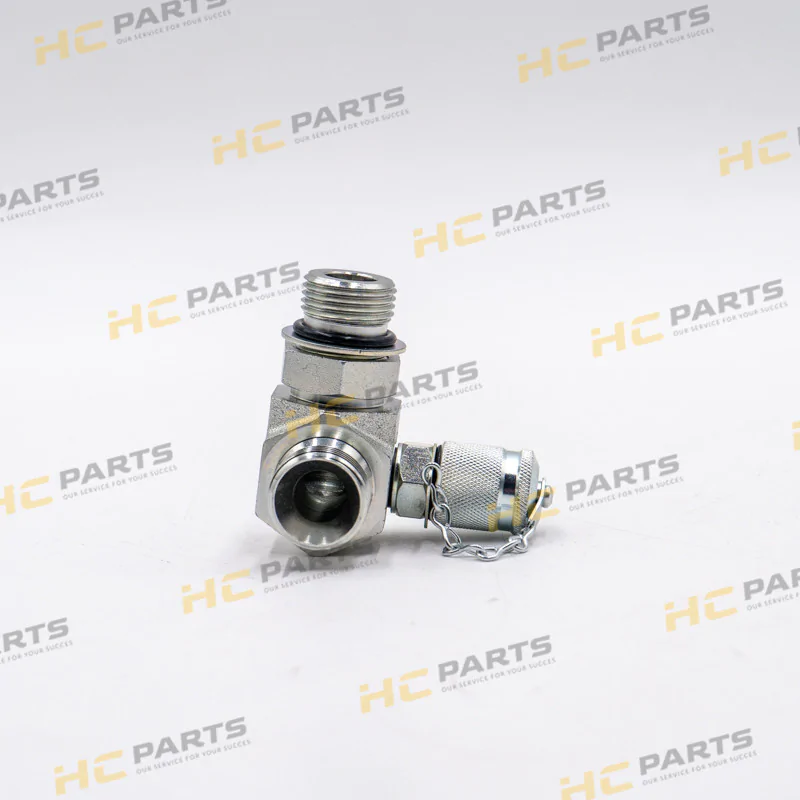 JCB Угловой переходник с контрольной точкой 7/8SAE x 5/8BSP - AZERI PARTS