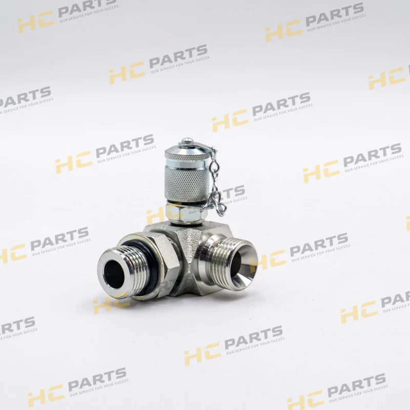 JCB Угловой переходник с контрольной точкой 7/8SAE x 5/8BSP - AZERI PARTS