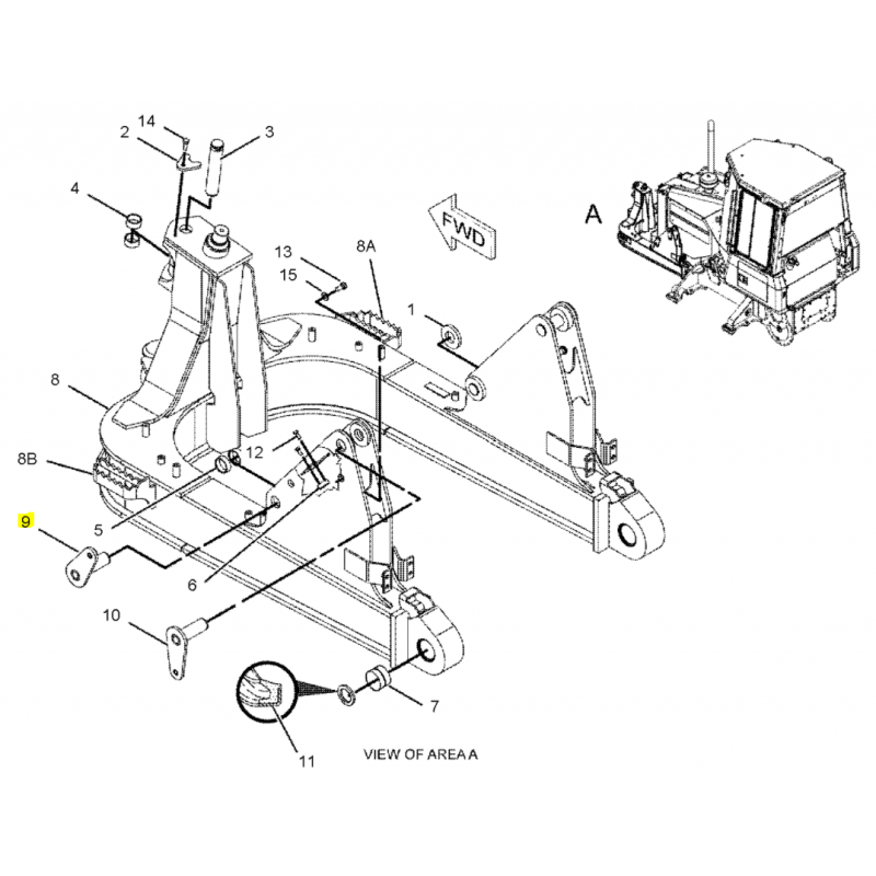 Штифт 38X130 Cat бульдозер