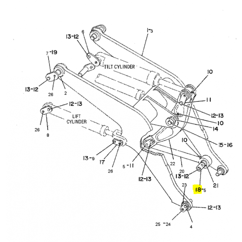 ШТИФТ КРЕПЛЕНИЯ КОВША CAT КОЛЕСНЫЙ ПОГРУЗЧИК