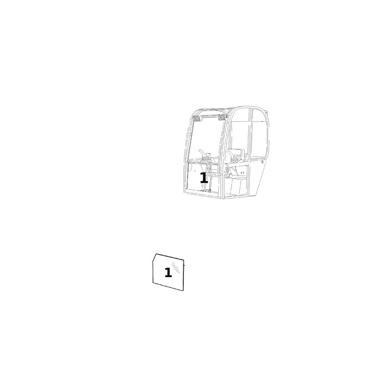 ВЕТРОВОЕ СТЕКЛО НИЖНЯЯ ШЕЛКОГРАФИЯ МИНИ ЭКСКАВАТОР JCB 8014 8018 236/07307