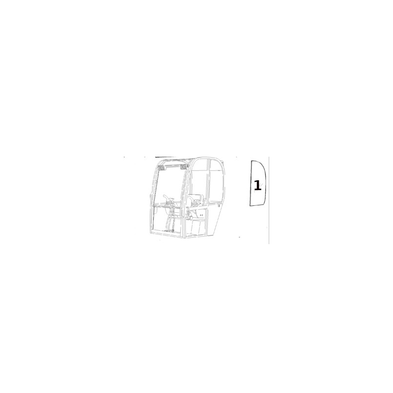 БОКОВОЕ СТЕКЛО ТРАФАРЕТНАЯ ПЕЧАТЬ МИНИ ЭКСКАВАТОР JCB 8014 8017 236/07303