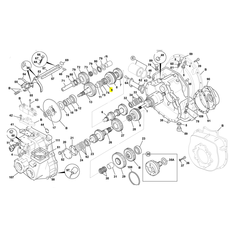 РЕДУКТОР JCB ЭКСКАВАТОР-ПОГРУЗЧИК