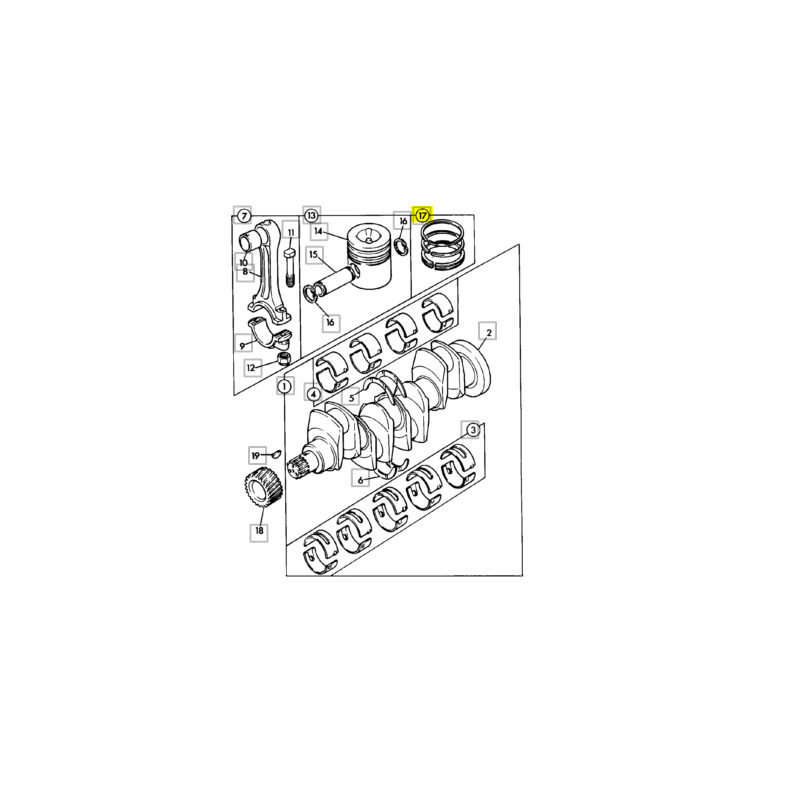 КОМПЛЕКТ ПОРШНЕВЫХ КОЛЕЦ JCB 3CX 4CX ЭКСКАВАТОР