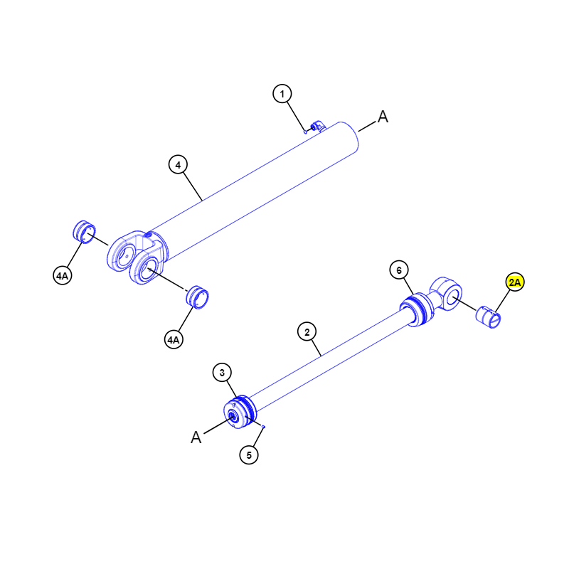 Гильза цилиндра ковша и рукояти экскаватора-погрузчика CAT CVA