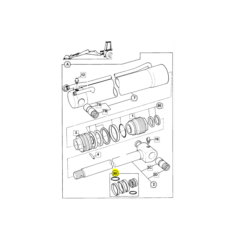 УПЛОТНЕНИЕ ПРИВОДА КОВША JCB ЭКСКАВАТОР-ПОГРУЗЧИК 3CX 4CX