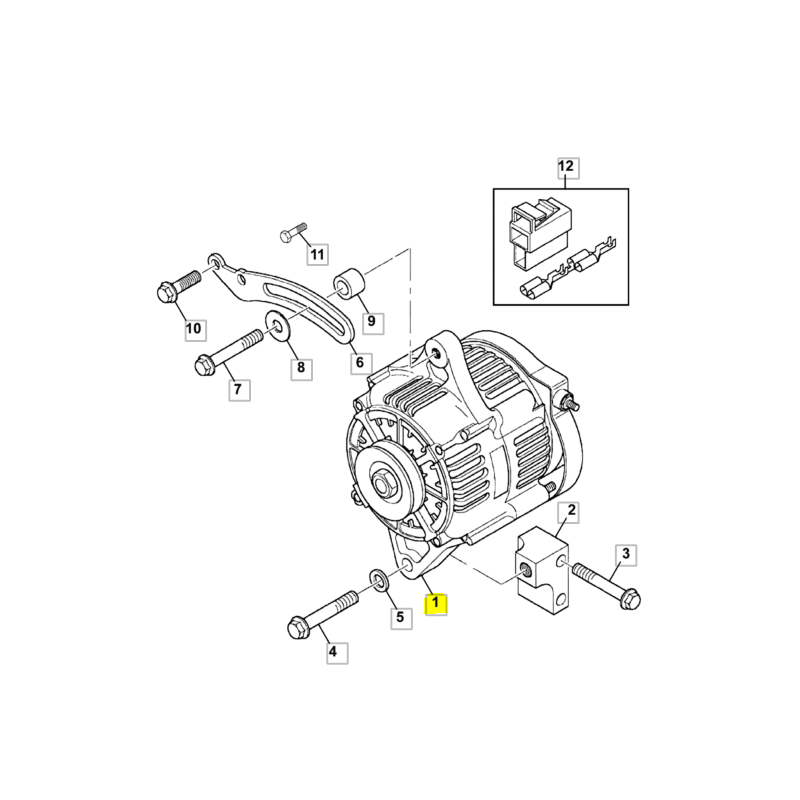 ГЕНЕРАТОР ПЕРЕМЕННОГО ТОКА JCB МИНИ-ЭКСКАВАТОР 12V