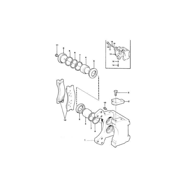 КОМПЛЕКТ УПЛОТНЕНИЙ ДЛЯ ТОРМОЗНЫХ КОЛОДОК ПОГРУЗЧИКА VOLVO