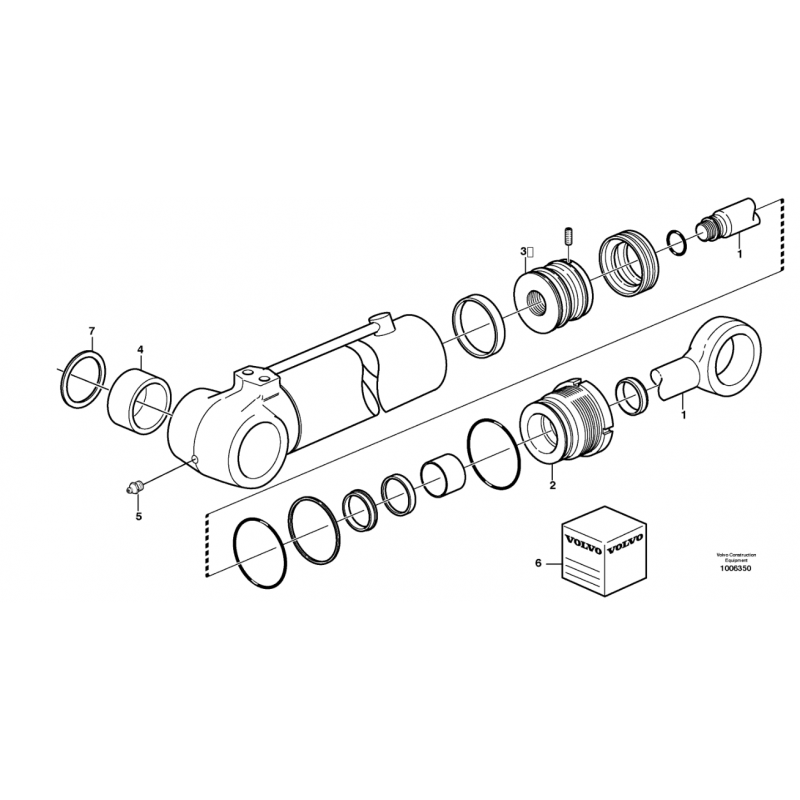 КОМПЛЕКТ УПЛОТНЕНИЙ ОПОРЫ VOLVO ЭКСКАВАТОР-ПОГРУЗЧИК CVA