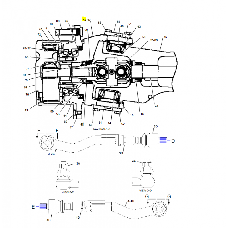 КОРПУС ПОВОРОТНОГО КУЛАКА CAT ЭКСКАВАТОР-ПОГРУЗЧИК