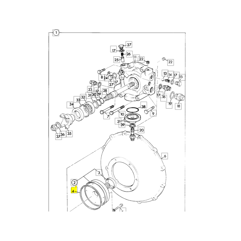 УПЛОТНЕНИЕ НАСОСА ПЕРЕДАЧИ JCB ЭКСКАВАТОР-ПОГРУЗЧИК