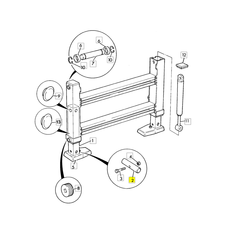 НИЖНИЙ ШТИФТ СТАБИЛИЗАТОРА JCB ЭКСКАВАТОР-ПОГРУЗЧИК CVA