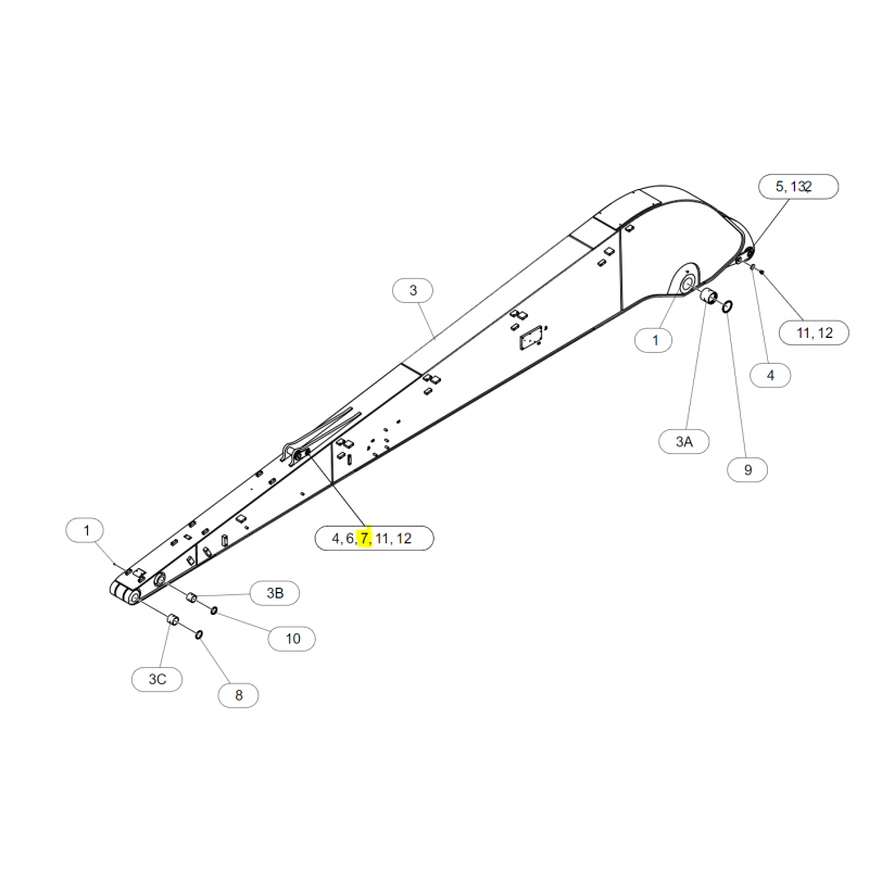 ШТИФТ ПРИВОДА STICK CAT ГУСЕНИЧНЫЙ ЭКСКАВАТОР