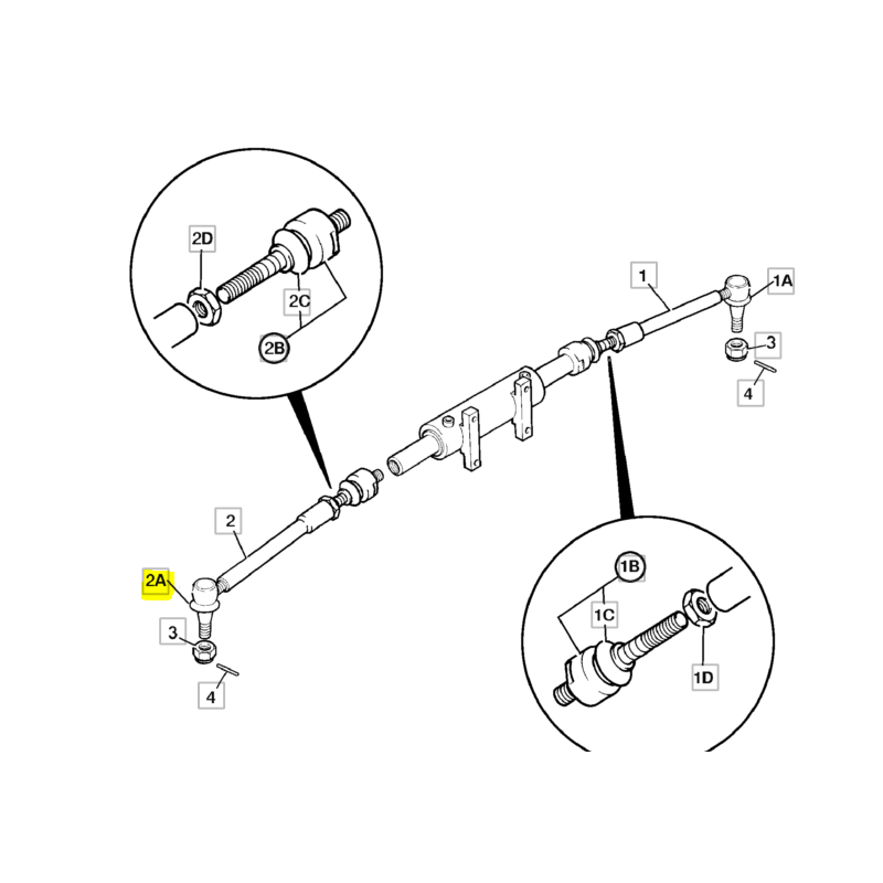 КРЫШКА РУЛЕВОЙ ТЯГИ ROTA / JCB