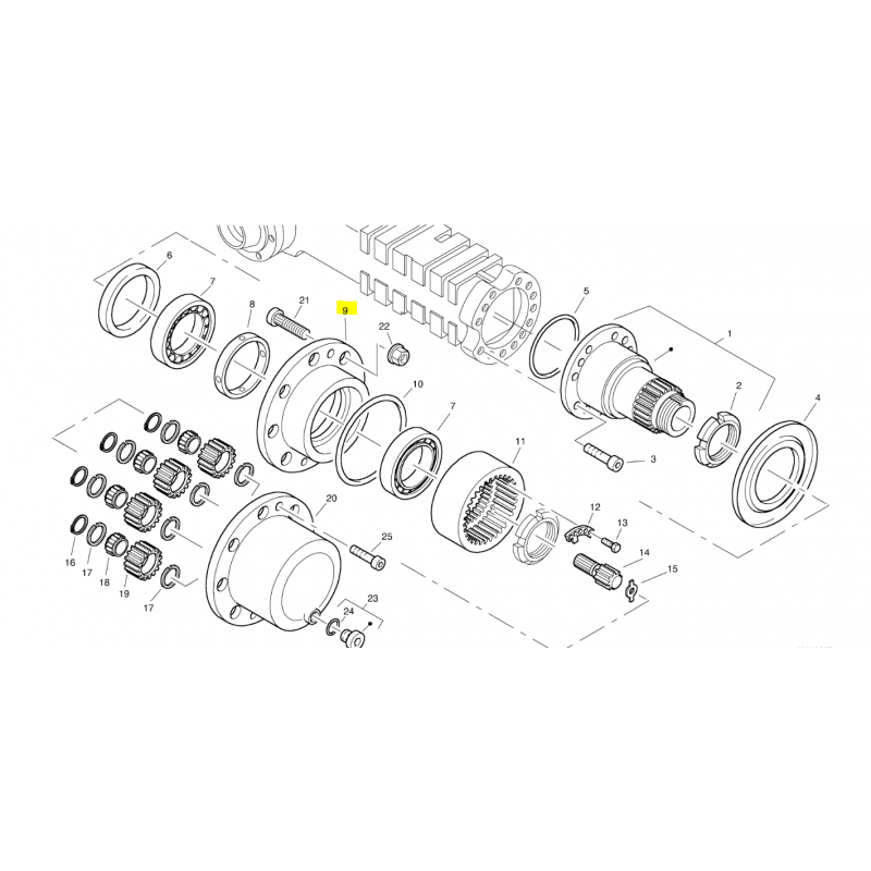 СТУПИЦА КОЛЕСА OEM VOLVO ЭКСКАВАТОР МИНИ-ПОГРУЗЧИК