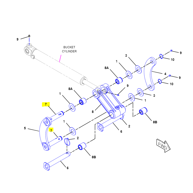 ШТИФТ КОВША CAT МИНИ-ЭКСКАВАТОР