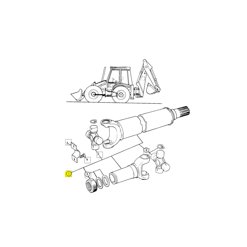 ПЕРЕДНИЙ ПРИВОДНОЙ ВАЛ ЭКСКАВАТОРА-ПОГРУЗЧИКА JCB