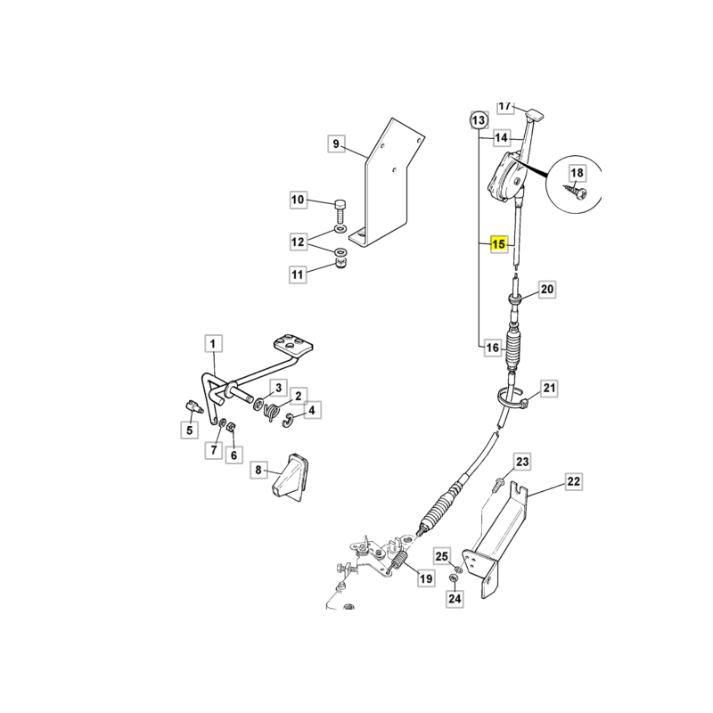 JCB ГАЗОВЫЙ ТРОС ЭКСКАВАТОР-ПОГРУЗЧИК 3CX 4CX