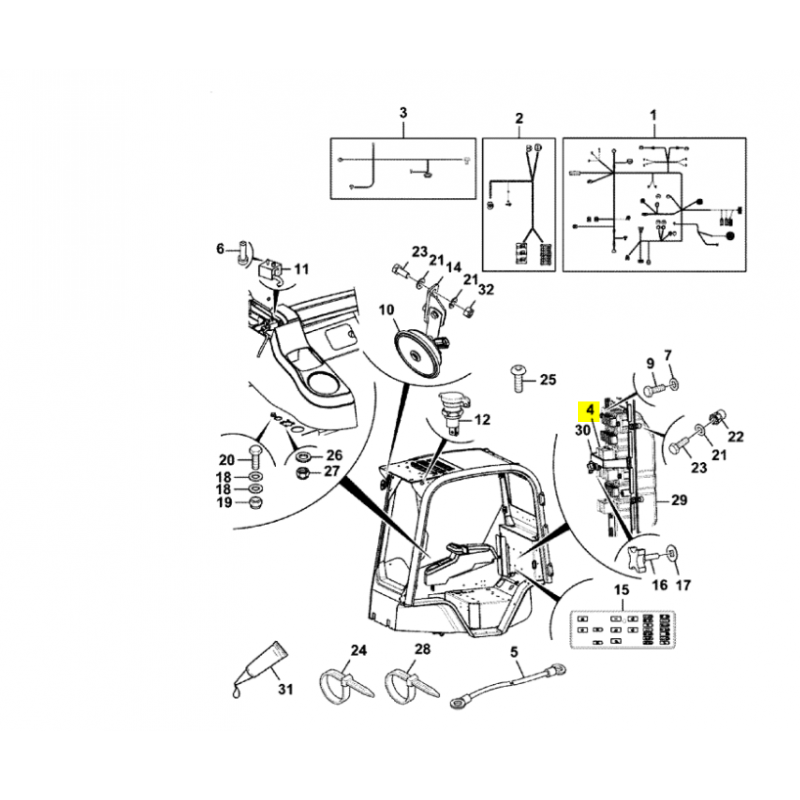 РЕЛЕ 4 PIN VOLVO MINI ЗАРЯДНОЕ УСТРОЙСТВО