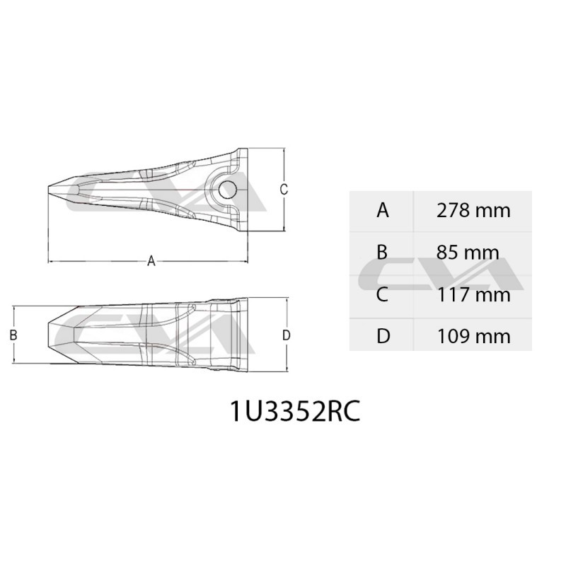 Зуб J350 экскаватор-погрузчик CAT