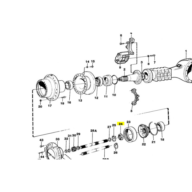 Стопорная гайка для самосвала-погрузчика Volvo