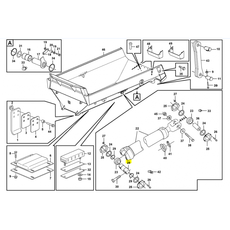 Вал крепления привода самосвала Volvo