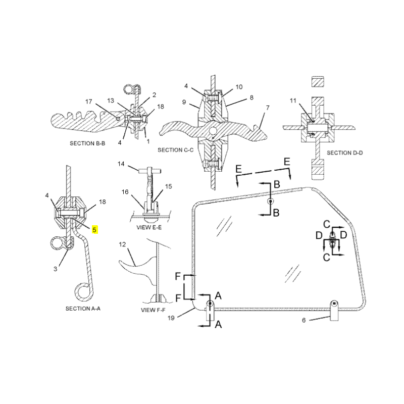 ШАЙБА ВИНТА ОКНА CAT ЭКСКАВАТОР-ПОГРУЗЧИК ОРИГИНАЛ