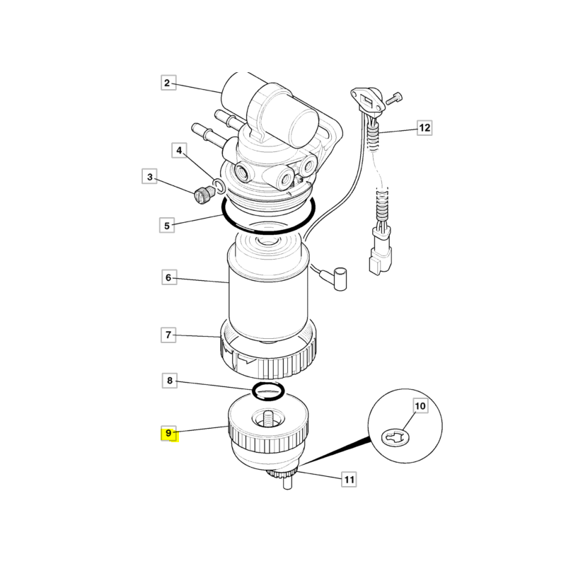 СТЕКЛО ДИЗЕЛЬНОГО ТОПЛИВА JCB ЭКСКАВАТОР-ПОГРУЗЧИК
