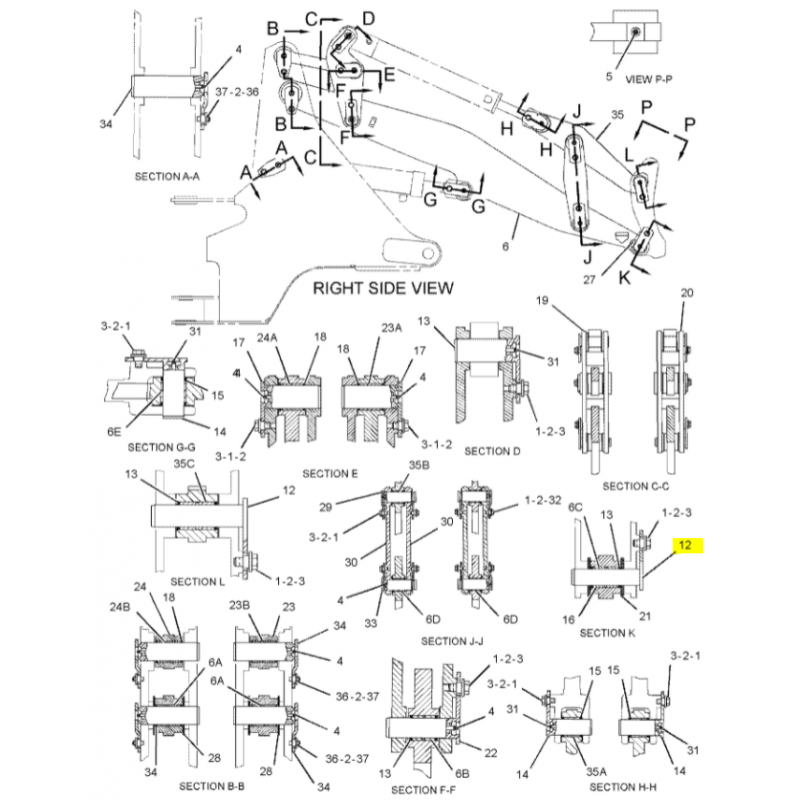 CVA PIN 51X226 ковша Cat зарядное устройство