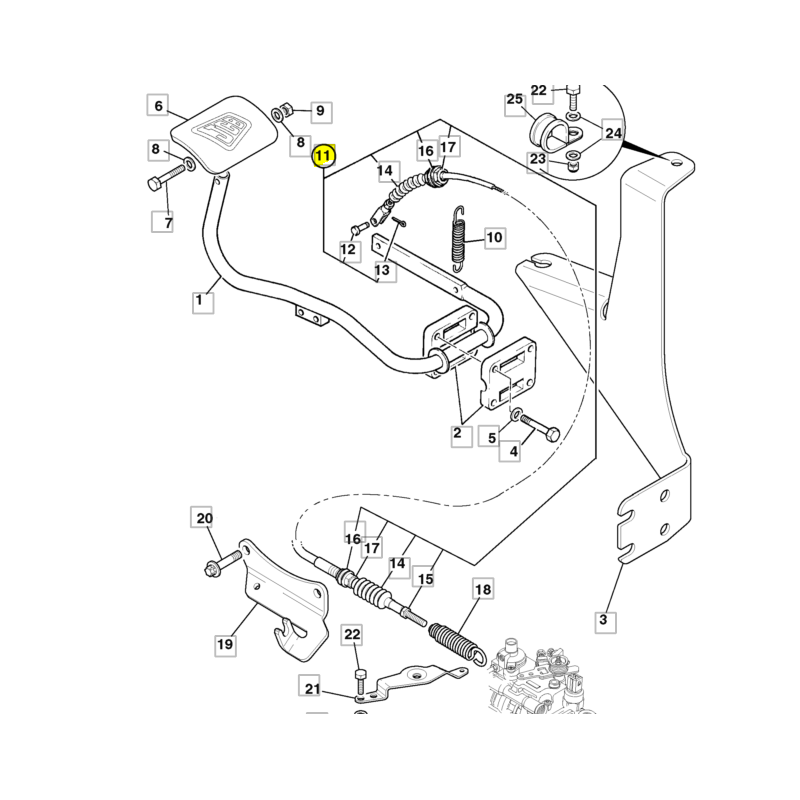 ГАЗОВЫЙ КАБЕЛЬ JCB ТЕЛЕСКОПИЧЕСКИЙ ПОГРУЗЧИК CVA