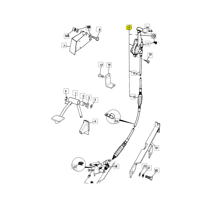КАБЕЛЬ ГАЗА CVA ЭКСКАВАТОР-ПОГРУЗЧИК 3CX 4CX JCB